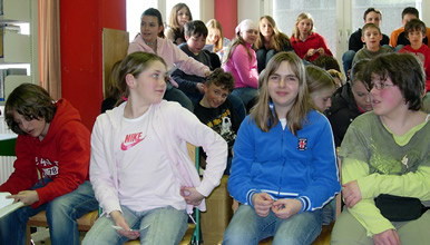 Schüler der 3. Klasse, Übungshauptschule Innsbruck - Lesung von Margit Kröll